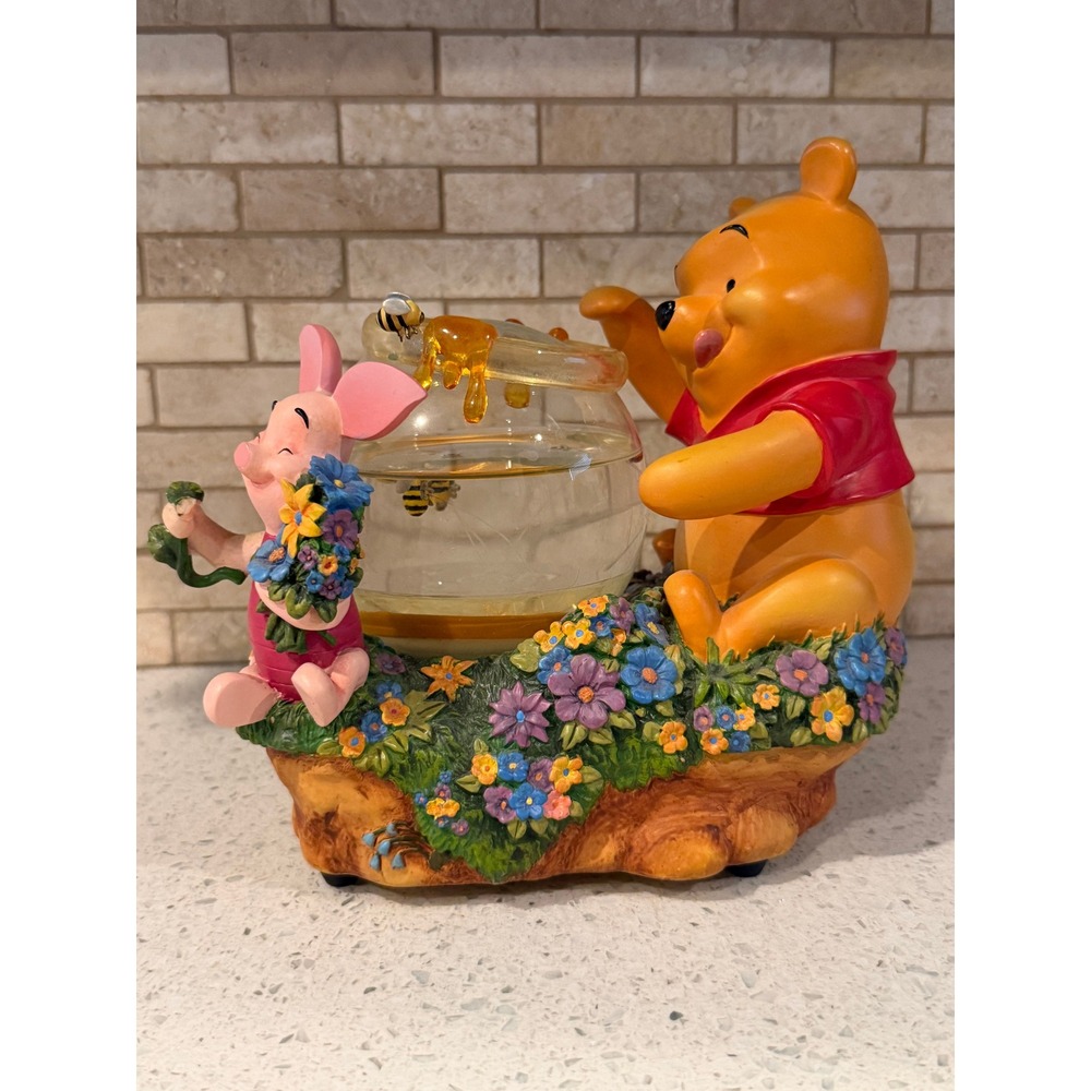 Disney Winnie the Pooh & Piglet Honey Pot Snow Globe Music Box